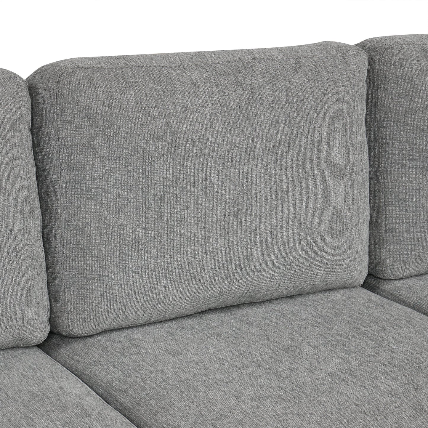 84" Sectional Sofa Convertible Pull-Out USB Gray