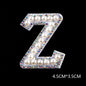 Pearl Rhinestone Cloth Sticker-Letter A-White-2 Pack
