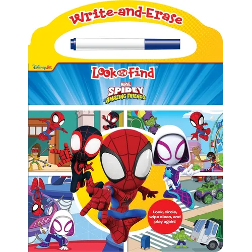 Disney Junior Marvel Spidey and His Amazing Friends: Write-And-Erase Look and Find - Board Book