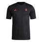 adidas Mens FC Short Sleeve Pre-Game T-Shirt Black/Atlanta United Medium