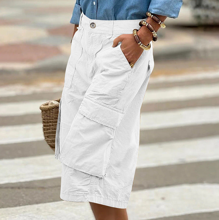 Three-dimensional Work Pants With Multiple Pockets And A 78 Length