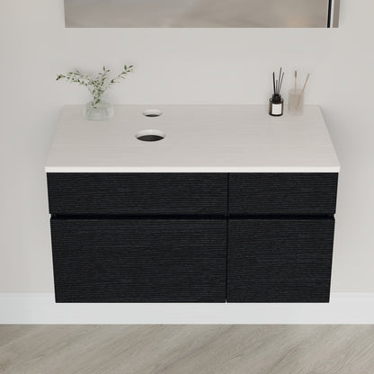 31.5' Modern Wall-Mounted Single Sink Bathroom Vanity Base Only Painted Floating