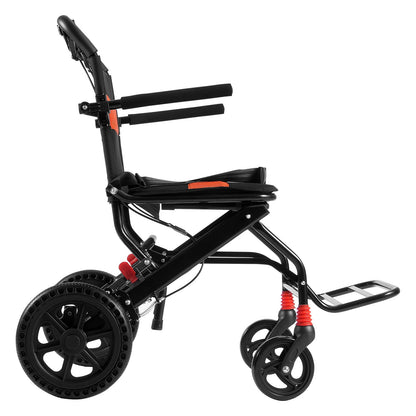 Manual Wheelchair Folding Aluminum 18" Seat 220 LB Capacity