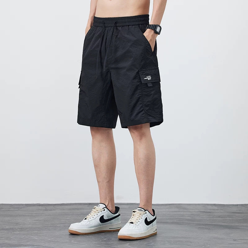 Cropped Pants American-style Streetwear Quick-drying Mid-length Trousers