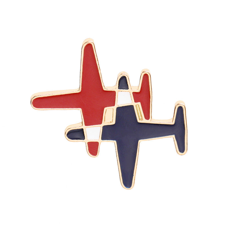 Personalized Alloy Striped Combat Brooch