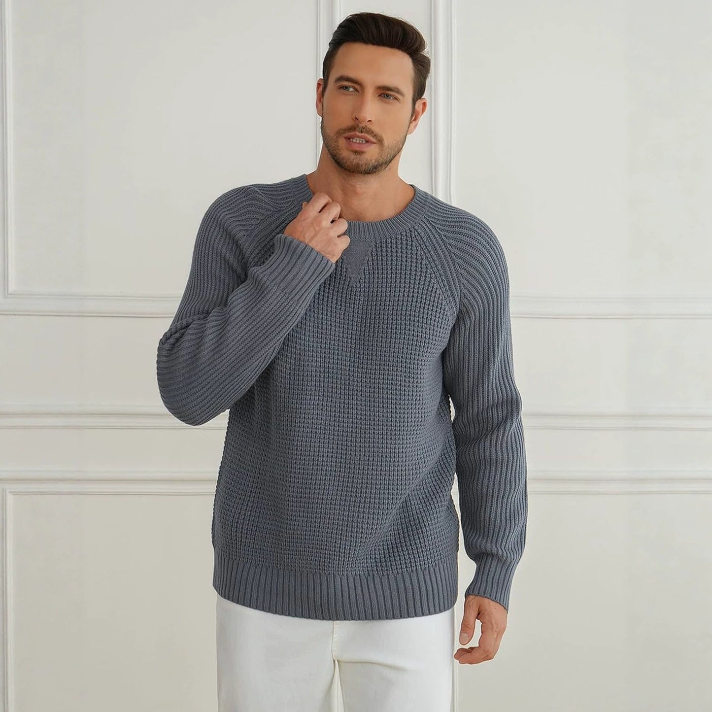 New Versatile Trendy Long-sleeve Pullover With A Round Neckline