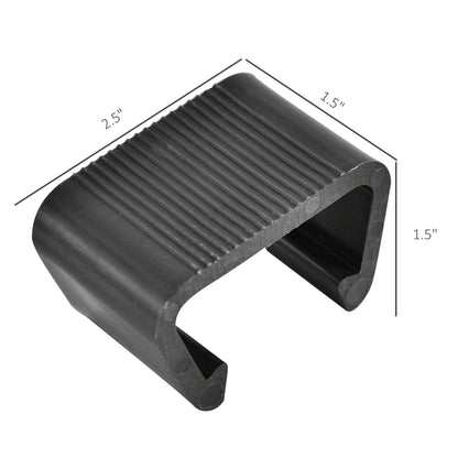 Outdoor Sectional Connector Clips Nylon Black Set of 10 No Tools