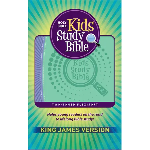 KJV Kids Study Bible, Flexisoft (Red Letter, Imitation Leather, Purple/Green) - Imitation Leather