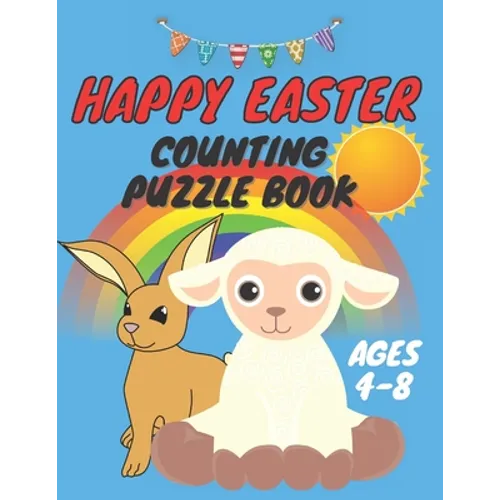 happy easter counting puzzle book: A Fun Guessing Game Book for kids - Fun & Interactive Picture Book for Preschoolers and Toddlers - easter coloring - Paperback