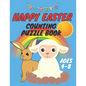 happy easter counting puzzle book: A Fun Guessing Game Book for kids - Fun & Interactive Picture Book for Preschoolers and Toddlers - easter coloring - Paperback