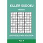 Killer Sudoku Medium 200 Puzzle WIth Solution Vol 4: Advanced Puzzle Sumdoku Book,9x9, 2 puzzles per page - Paperback