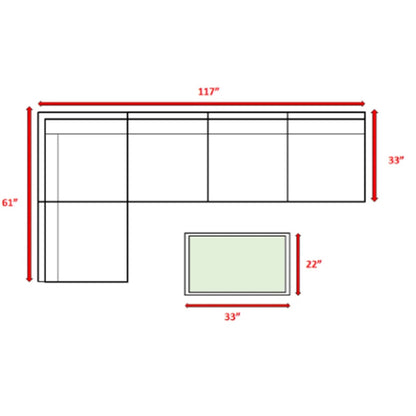 Outdoor Sectional Set HDPE Wicker Aluminum Gray 6 Piece Seats 4 1500 LB