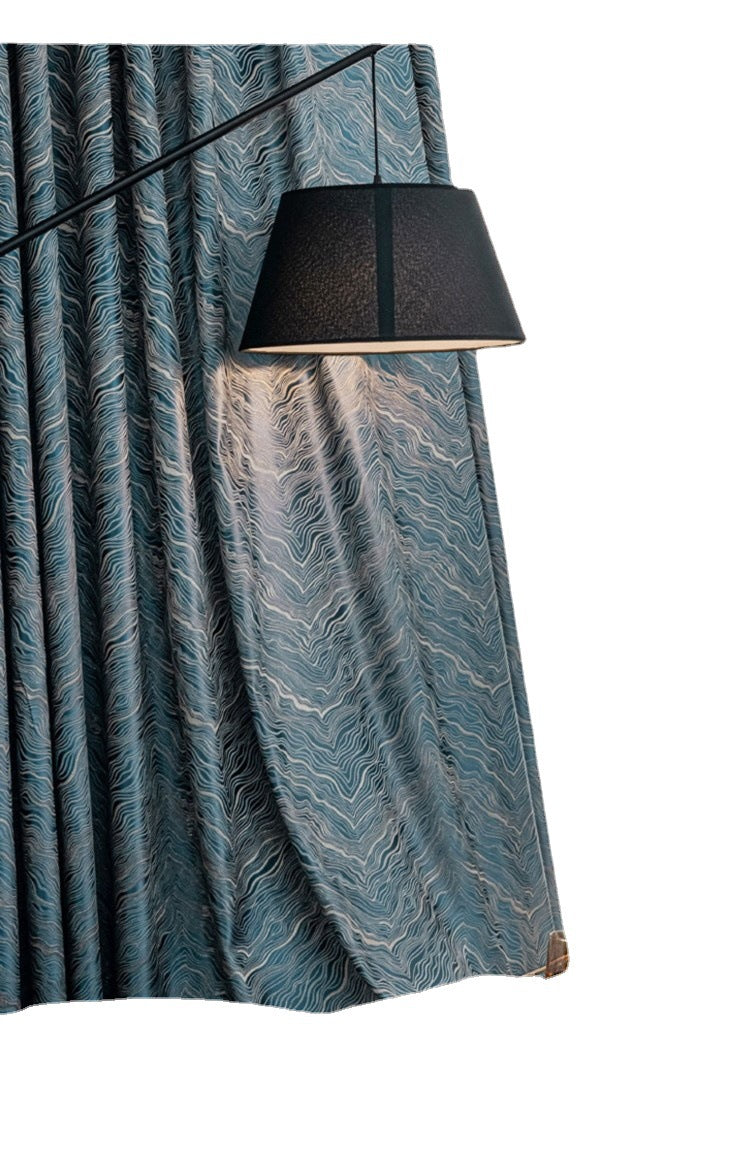 High Precision Gold Thread Wave Pattern Jacquard Fabric