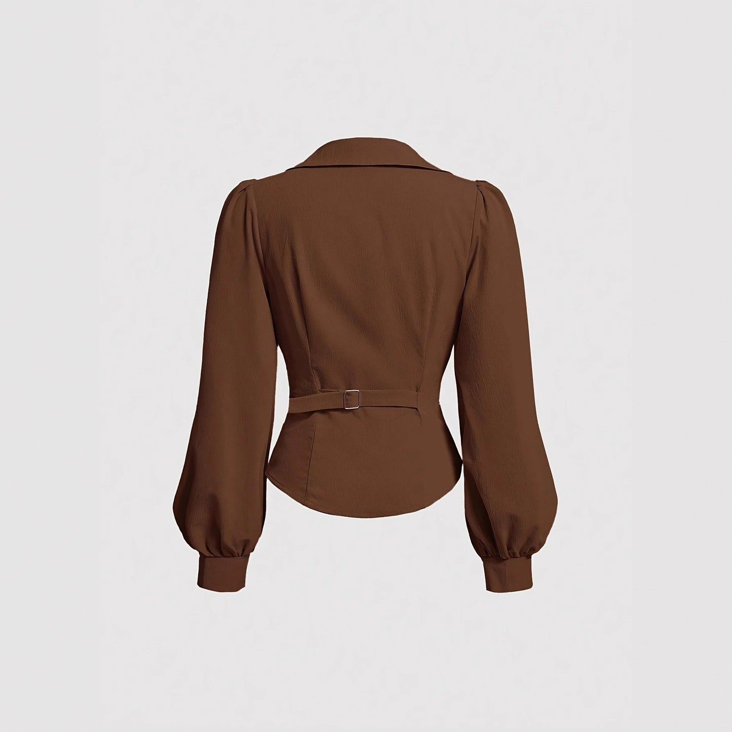 New Stylish Chic Niche-design Irregular Coffee-colored Shirt