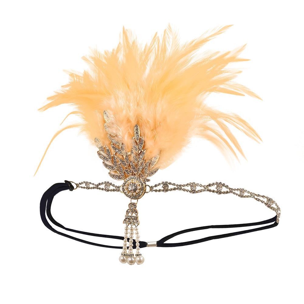 Masquerade Feather Headpiece Cross-Border Vintage Hair Band In European And American Style