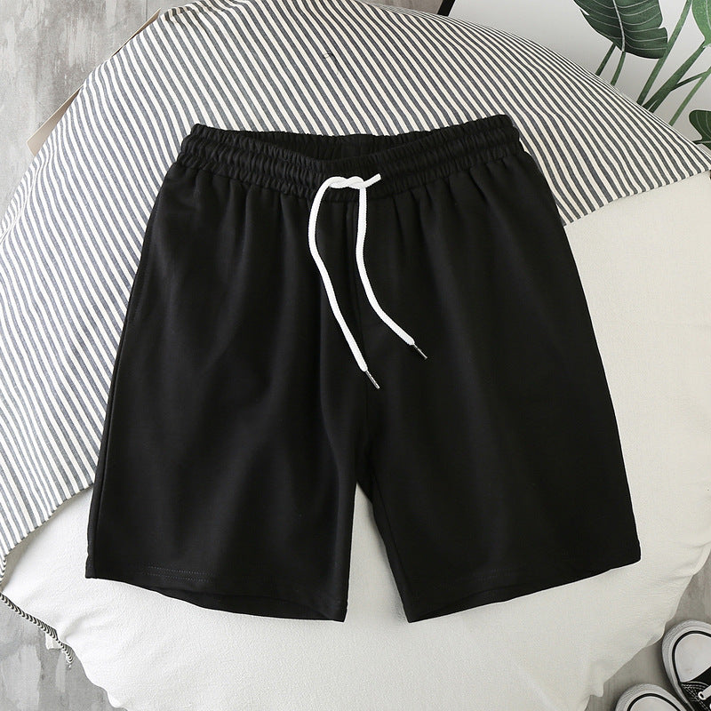 Mens Solid-Color Sports And Leisure Shorts