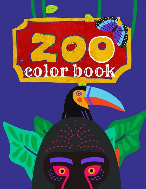 zoo color book: A Jumbo Children Coloring Book with 30 Large Pages .Animals Color and vocabulary. Boys and Girls, kids coloring books ages 3-6 - Paperback