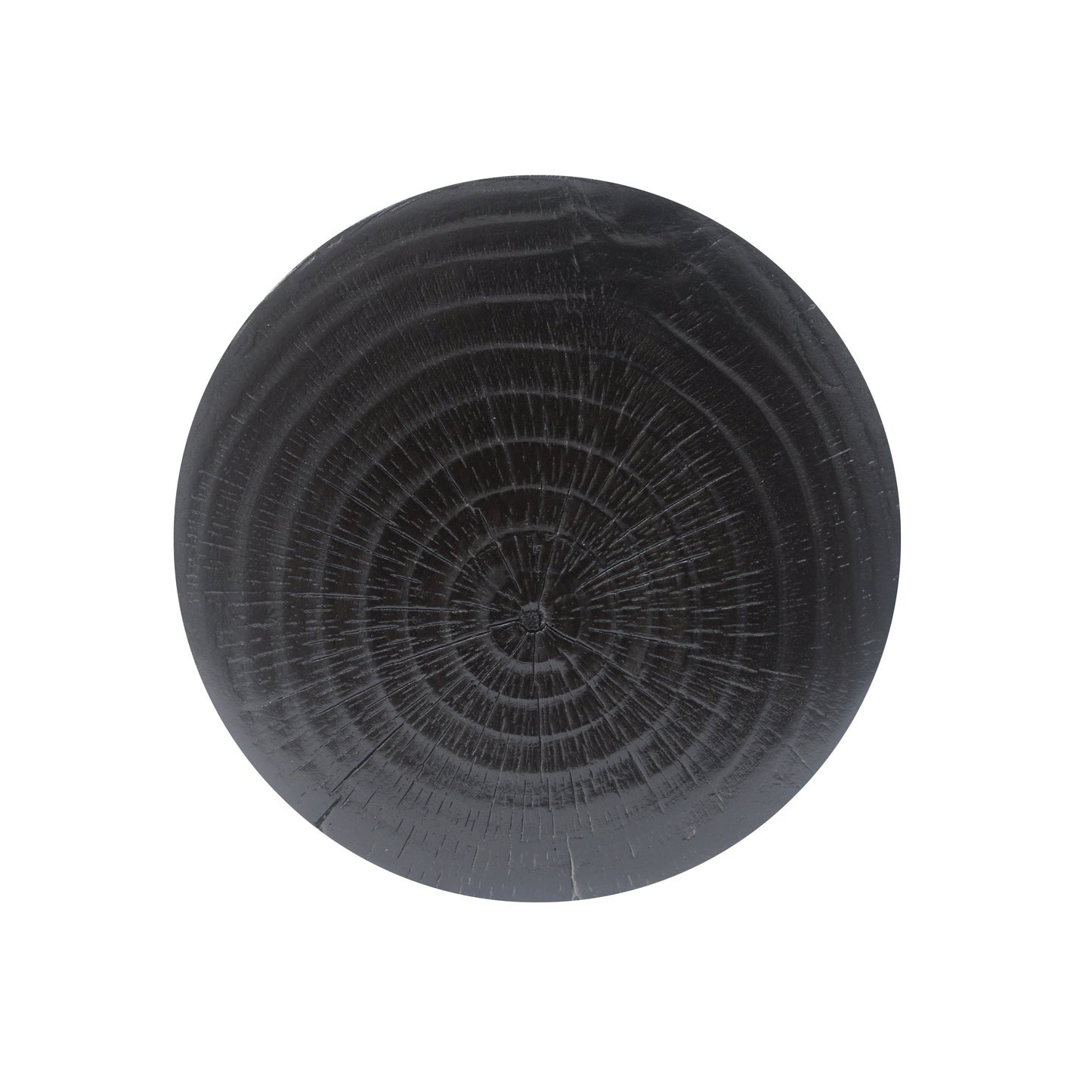 MGO Hollow Side Table, Wood-like Texture, Black, Durable Weather Resistant