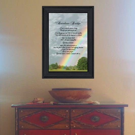 "Rainbow Bridge" Framed Wall Art | Inspirational Print, Black Frame, Ready to Hang