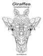 Giraffes Coloring Book for Grown-Ups 1 - Paperback