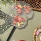Ancient Style Fan Chinese Style Hanfu Dance Shooting Long Handled Embroidered Classical Double Sided Fan Female Decorative Fan