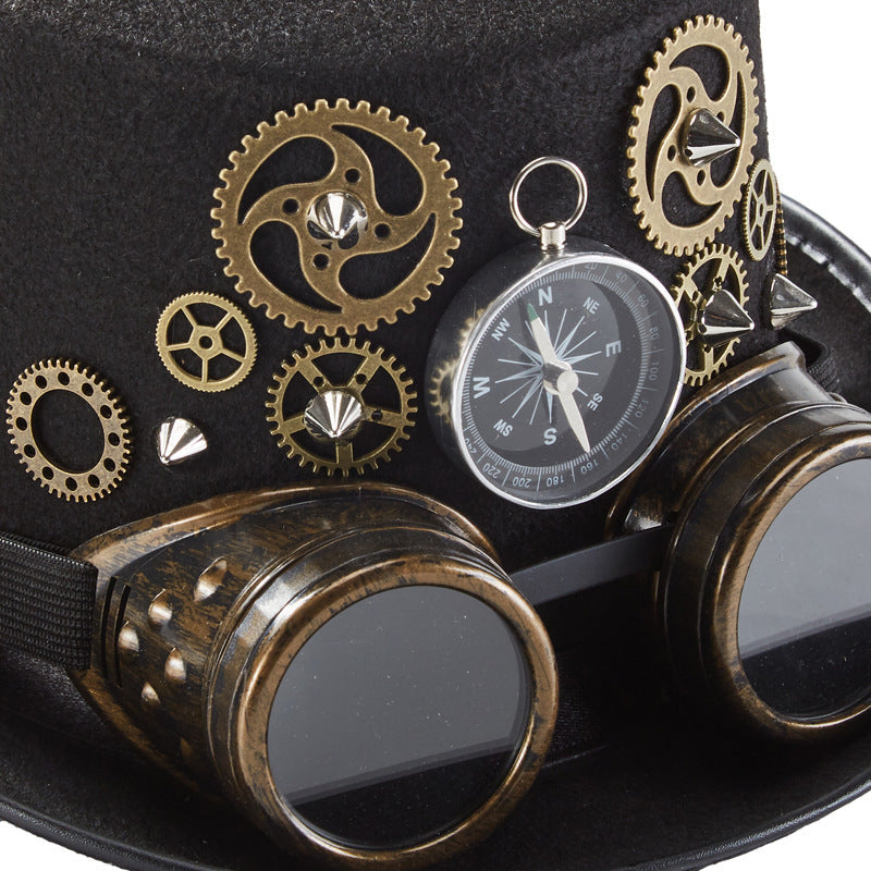 Heavy Metal Gear Compass Magic Hat Party Decor Goggles Hat