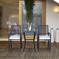 Outdoor Bar Set PE Rattan Black 3 Piece High Table 2 Bar Chairs Footrest