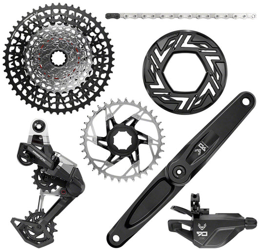 SRAM Eagle 90 Ebike Groupset -  165mm  Brose 36T Clip-on Guard Chain XS-1275 10-52t Single Click Shifter Rear Derailleur