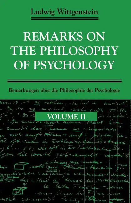 Remarks on the Philosophy of Psychology, Volume 2 - Paperback