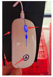BLACK Silent ULTRA THIN rechargeable wireless mouse 7 GLOWING LIGHTS
