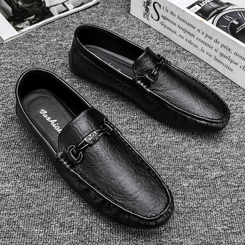 Mens Stylish Casual Slip-on Leather Shoes