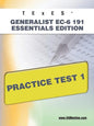 TExES Generalist Ec-6 191 Essentials Edition Practice Test 1 - Paperback