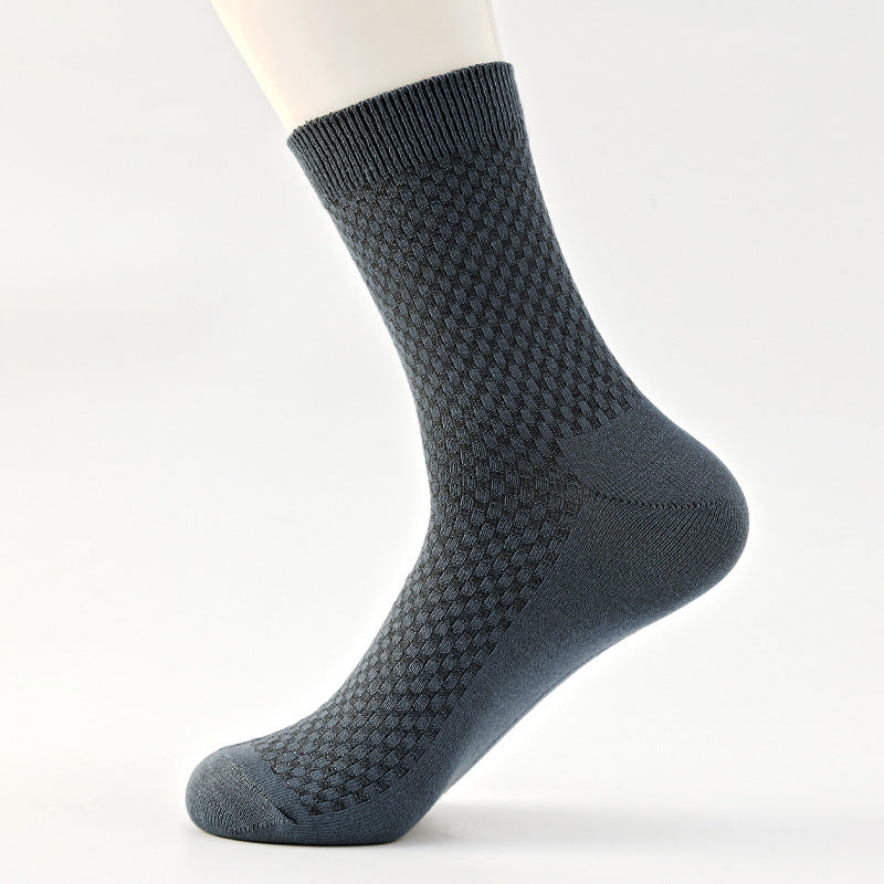 Mens Casual Soft And Breathable Mid-calf Socks