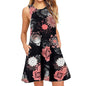 Sleeveless Relaxed Casual Back Zipper T-shirt Dress