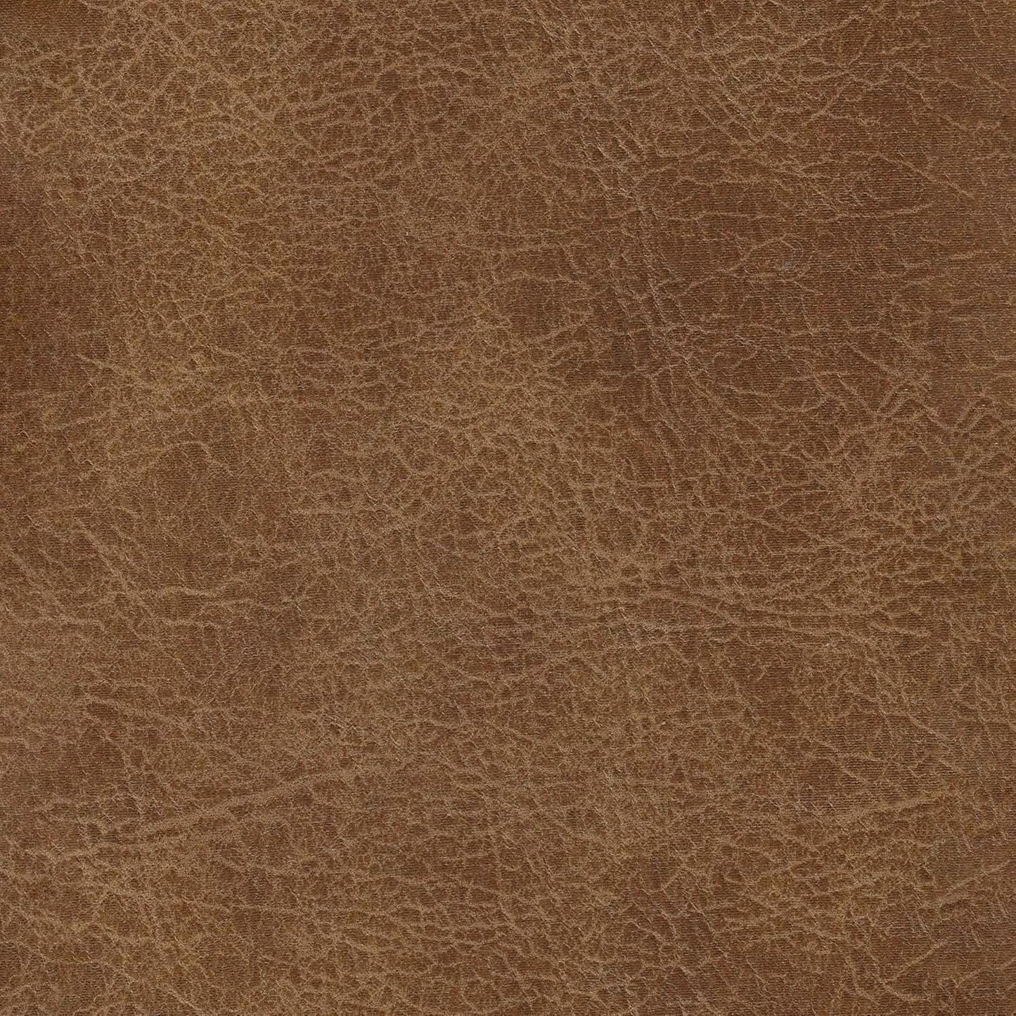 Small Distressed Brown Faux Leather Storage Ottoman