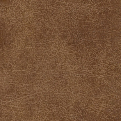 Small Distressed Brown Faux Leather Storage Ottoman