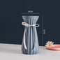 Frosted Glass Vase With Dried Flowers Indoor Table Setting