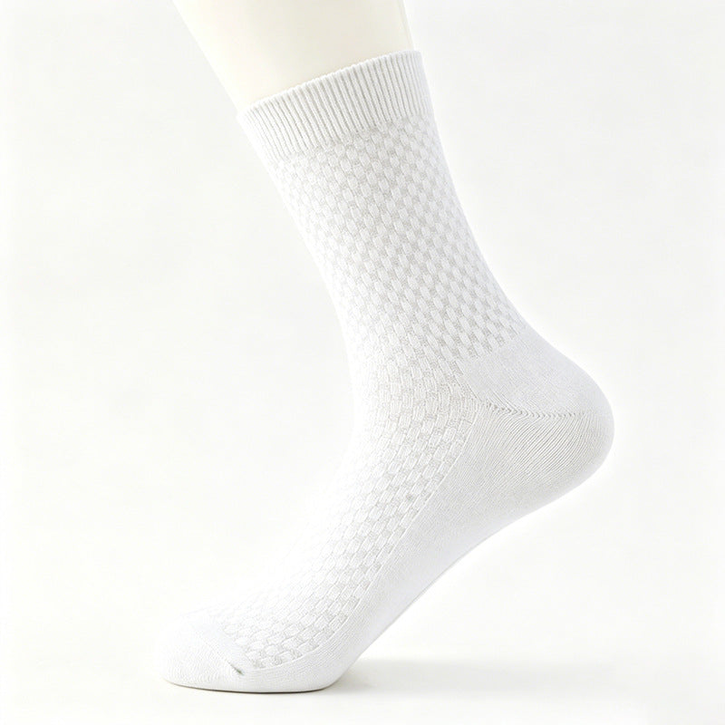 Mens Casual Soft And Breathable Mid-calf Socks