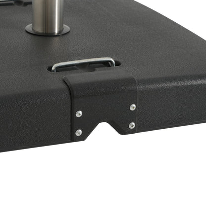 Patio Umbrella Base Square Concrete Resin Black 114 LB 22x22x14 In
