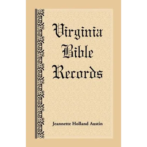 Virginia Bible Records - Paperback