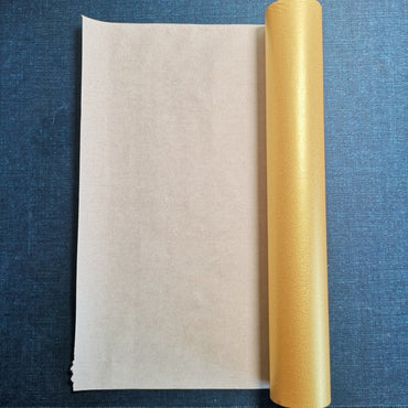 Gold-leaf Silk-patterned Paper Scrollavailable In Three Colorsideal For Practicing Small-script Calligraphy