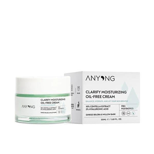 Anyong Oil-Free Moisturizing Face Cream with Centella Extract & Hyaluronic Acid - Vegan Skincare for Sensitive Skin, 1.69 fl oz