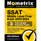 SSAT Middle Level Prep Book 2023-2024 - 3 Full-Length Practice Tests, SSAT Secrets Study Guide Covering Quantitative (Math), Verbal (Vocabulary), and - Paperback