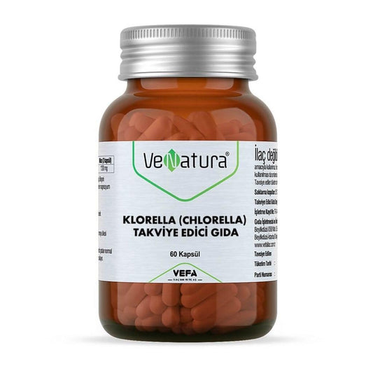VeNatura Chlorella Dietary Supplement - 520mg per Capsule, 60 Count - Vegan Wellness Support