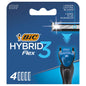 Bic Flex3 Hybrid Razor - 3 Titanium Blades for Smooth Shave, Men's Grooming