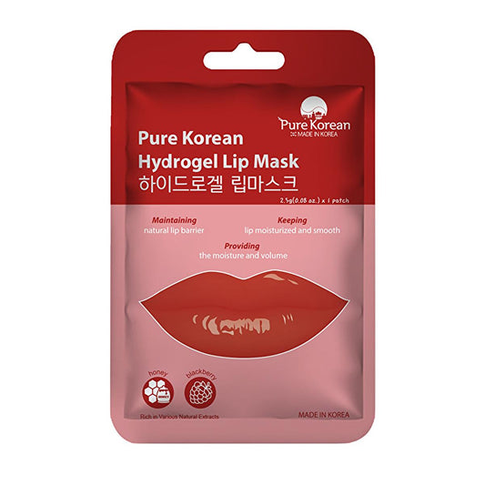 Pure Korean Hydrogel Lip Mask - Moisturizing & Smoothing Lips with Honey & Blackberry Extracts