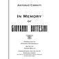 In Memory Of Giovanni Bottesini - Paperback