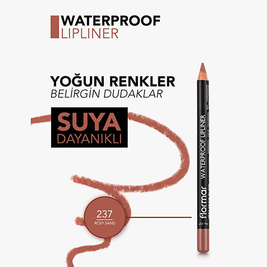 Flormar Mat Lip Liner - Waterproof, High-Pigment, Long-Lasting Lip Makeup for Active Lifestyles