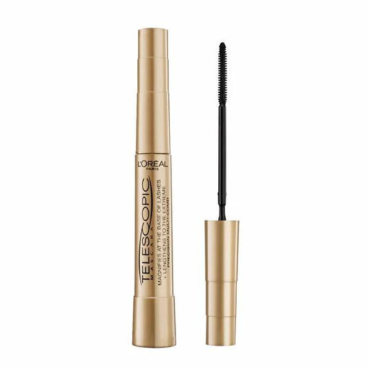 Loreal Paris Telescopic Gold Mascara - Long-Lasting, Volumizing Black Mascara for Lengthening and Separating Lashes