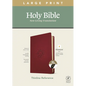 NLT Large Print Thinline Reference Bible, Filament Enabled Edition (Red Letter, Leatherlike, Berry, Indexed) - Imitation Leather